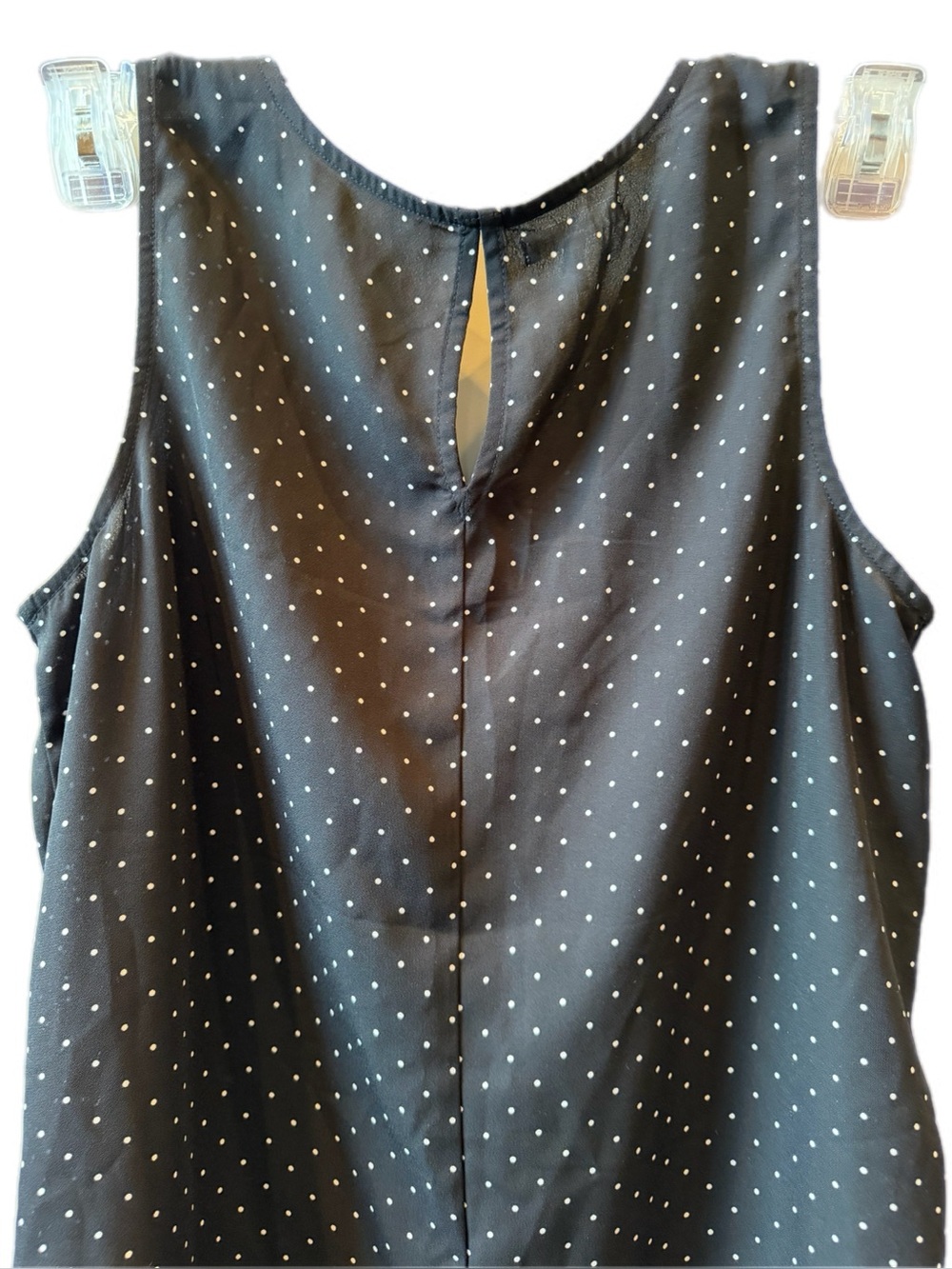 Maurice’s black and white polka dot blouse M - Picture 7 of 10